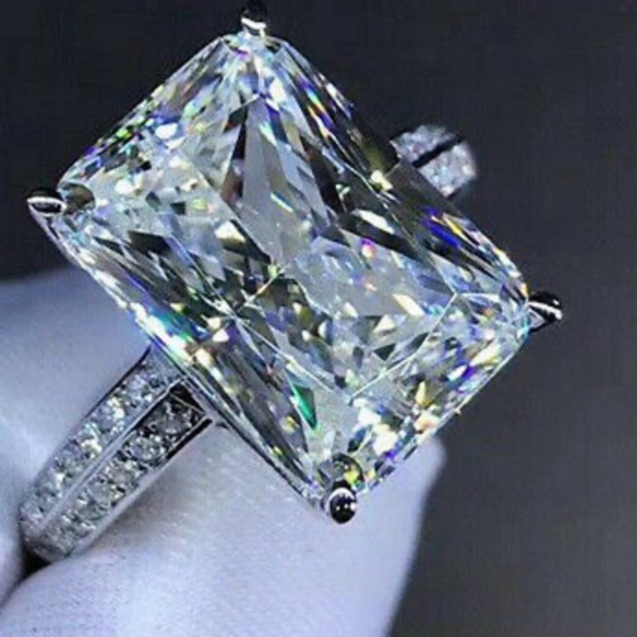 NEW Gorgeous 925 Silver Ring Wedding Engagement - Picture 3 of 11